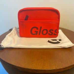 Glossier red makeup bag mini